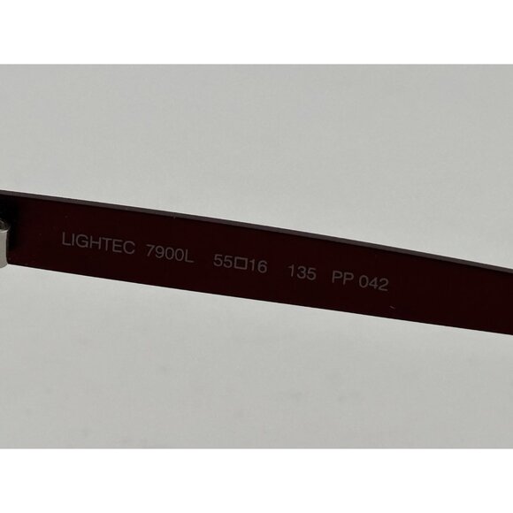 LIGHTEC - Morel France 7900L 55-16-135 PP 042 Red & White Eyeglass Frames - Picture 8 of 9